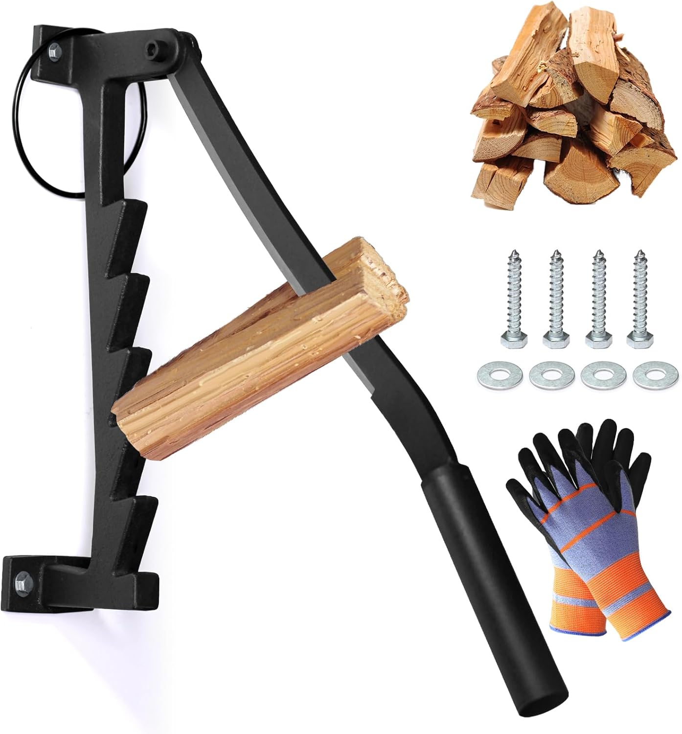 Wall Mounted Wood Splitter, Carbon Steel Kindling Splitter Log Wood ...