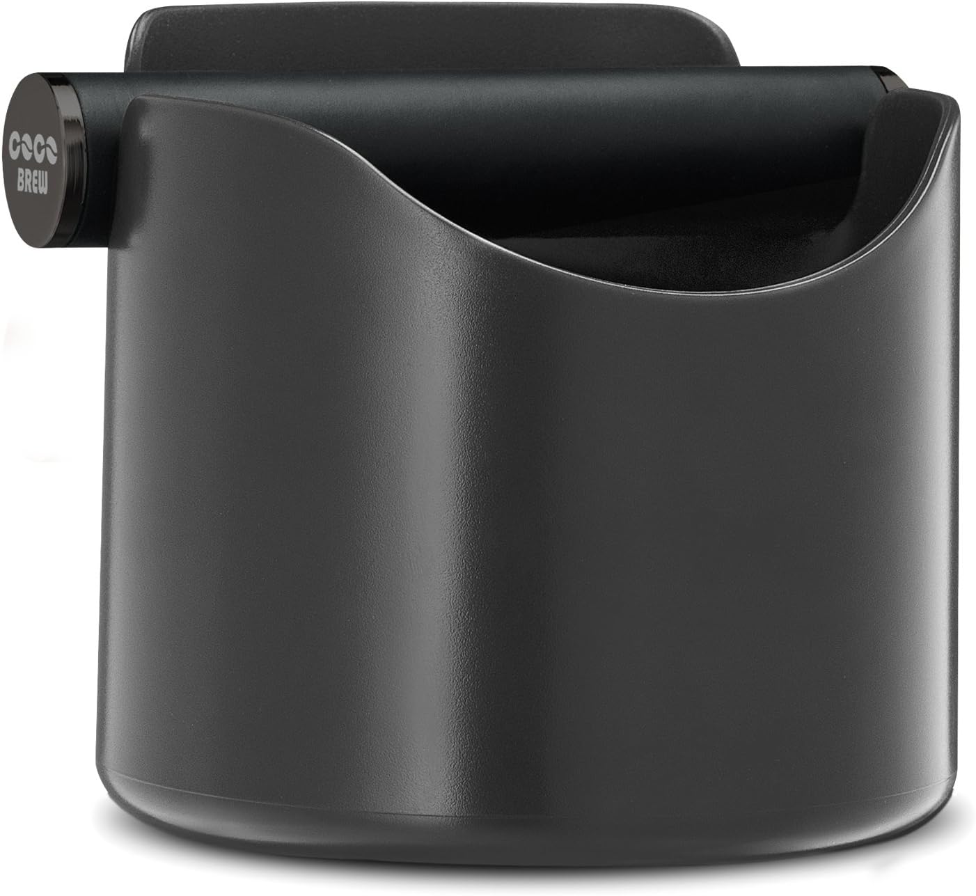 CoCo Brew, Espresso Knock Box Durable 4.7 Inch, Barista Style Sturdy Shock-Absorbent Knockbox - Dishwasher Safe (Grey)