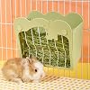 Rabbit Hay Feeder, Hanging Feeding Hay Rack for Small Animals, Dwarf Rabbit, Guinea Pig Green