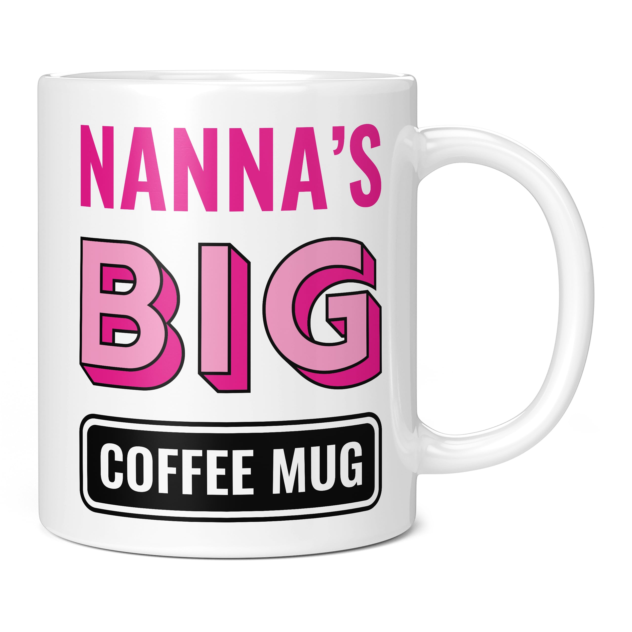 Mug Monster - Nanna's Big Coffee Mug, Mother's Day Gift, Birthday Present for Nanna, Giant Mugs for Women, Huge Cup Hot Drinks, Oversized Coffee Cup, Extra Large Ceramic Gift