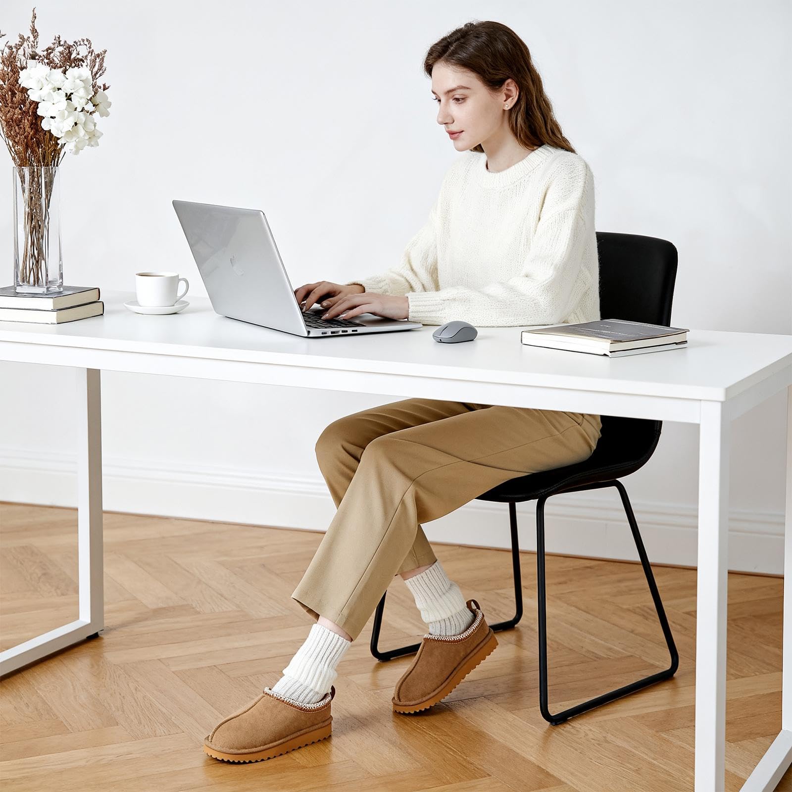 Mishansha Pantofole Donna Invernali Ciabatte Pelose Inverno Scarpe Casa - Esterno e Interno,36-43