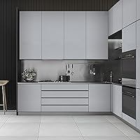 Vista 9 de WENMER Black Contact Paper 23.6” X 118” Matte Black Wallpaper Solid Peel and Stick Wallpaper Self Adhesive Black Textured Contact Paper Removable