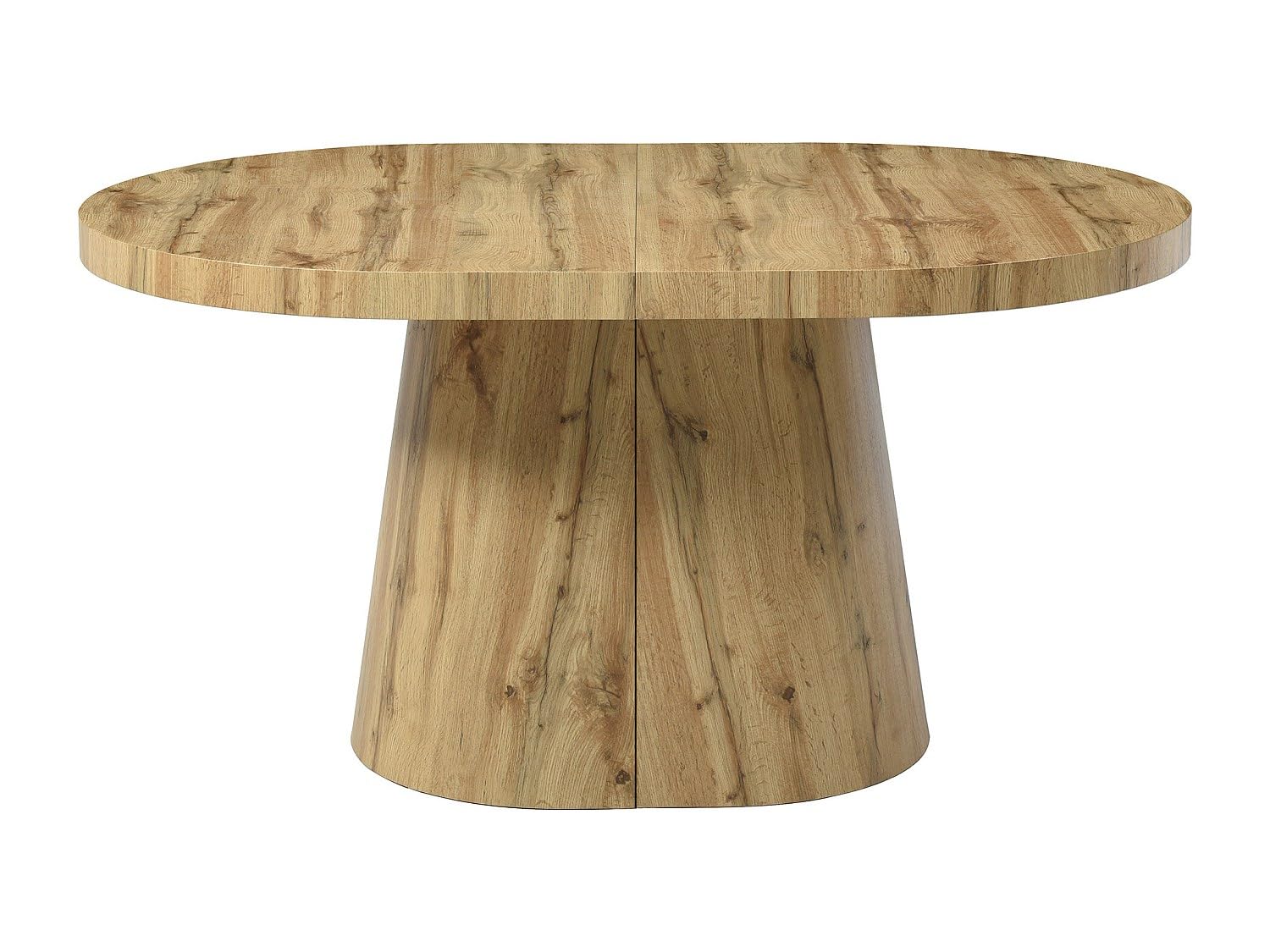 Vente-unique - Table à Manger Extensible 6 à +12 Personnes en MDF - Naturel Clair - CLOEVA