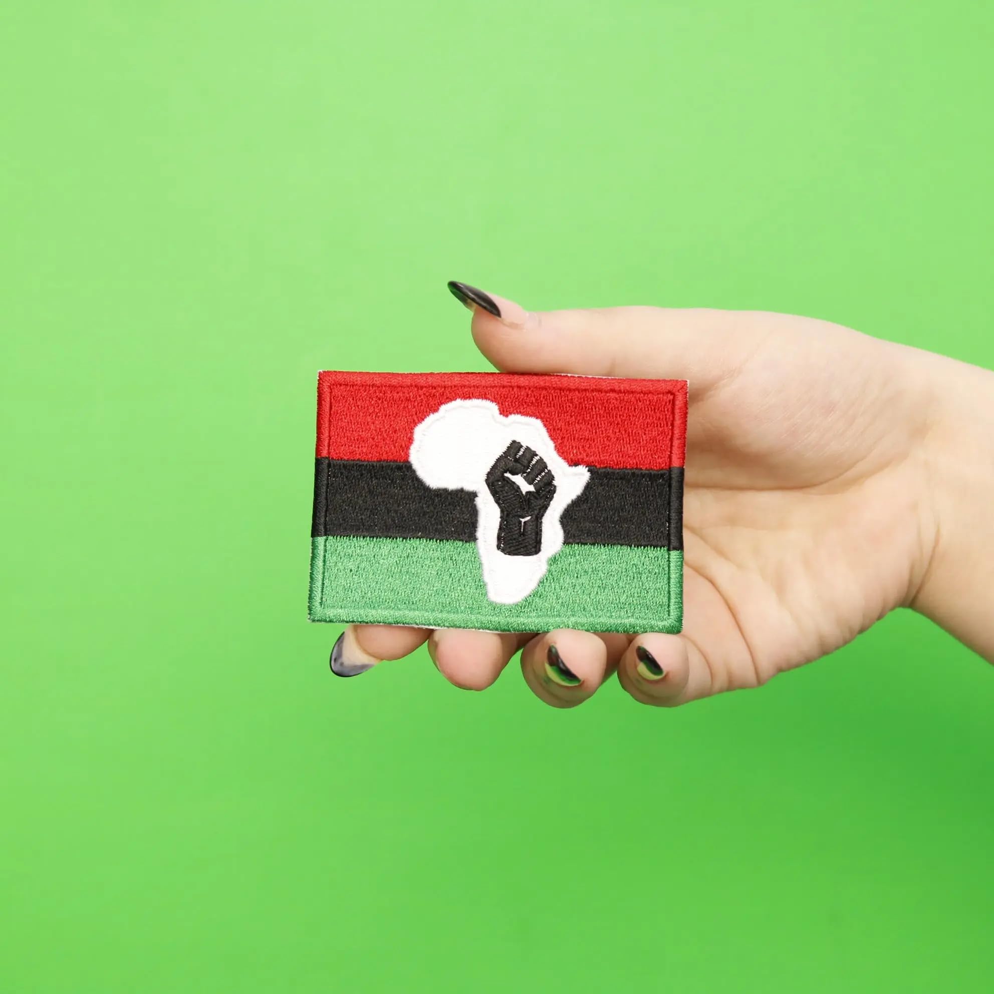 Pan African Flag Fist Patch Africa Movement Embroidered Iron On