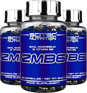 ZMB6 | Testosteron Booster & Schlafhilfe - Zink Magnesium VitB6 | Mineral-anaboles ZMA (180 Kapseln)