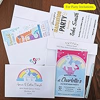 Vista 8 de 200 Pcs Bulk A9 Invitation Envelopes in White Peel & Press Self Seal 5 3/4 x 8 3/4 Square Flap Envelopes 100lb. for Wedding Holiday Shower Business