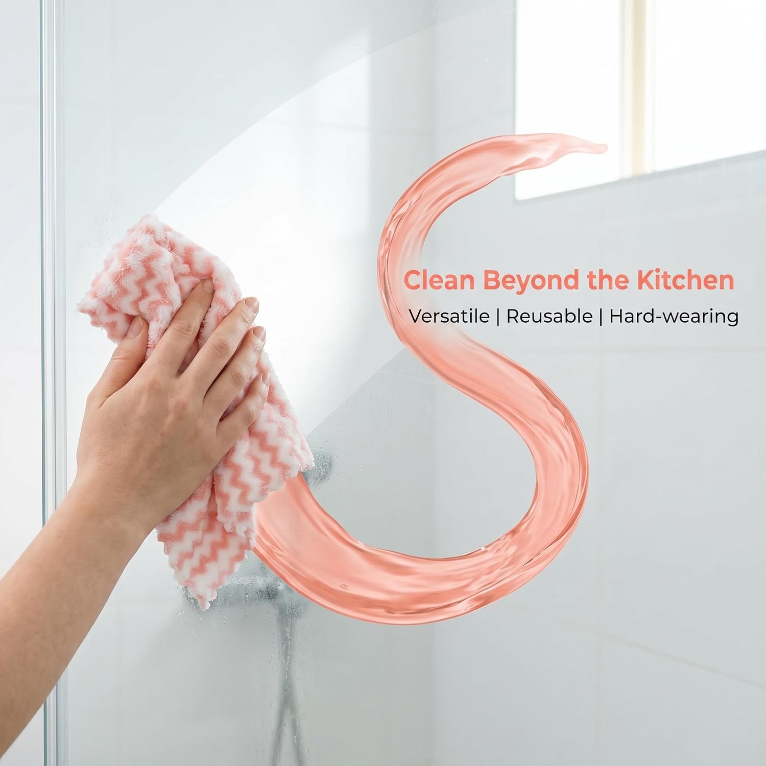 21 Pack Kitchen Towels and Dishcloths Set, Highly Absorbent Coral Fleece Microfiber Dish Rags for Washing Dishes, Lint-Free and Scratch-Free for Kitchen, Glass, and Car