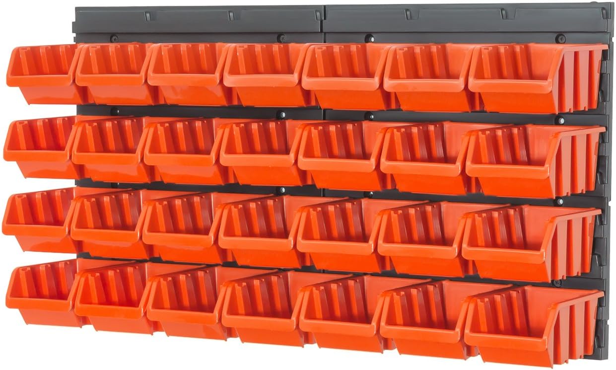 Set of 42 M size INBox storage bins and wall mounted louvre Amazon