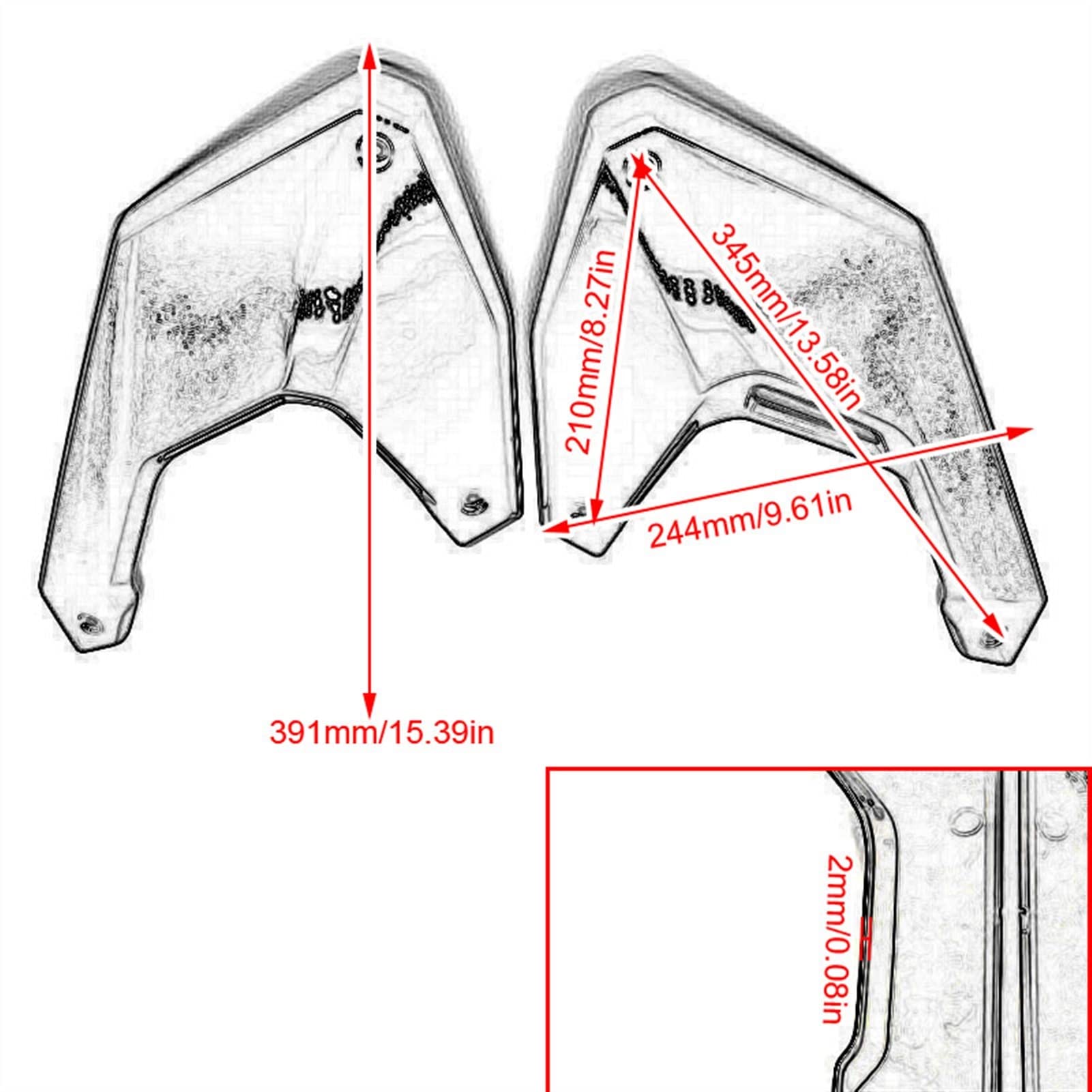Copertura Laterale Cromata Per Yamaha Virago - Deflettore Motociclo Per Modelli XV 700-1100 - Foto 10