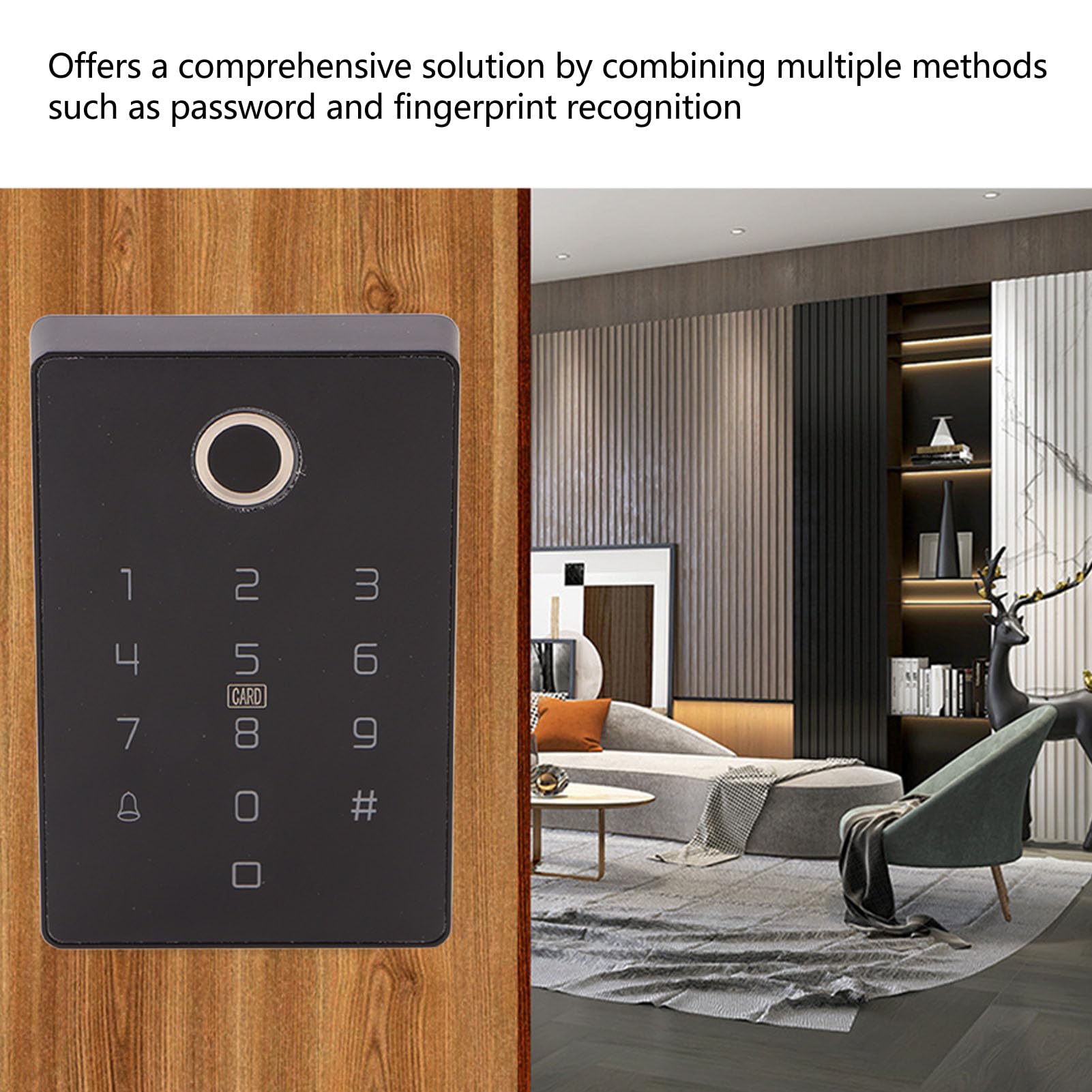 Nutriess Keyless Entry Access Control Keypad Fingerprint Waterproof Password Secure Lock System for Home Apartment Outdoor Use