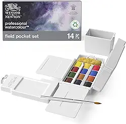 Winsor & Newton Aquarela Profissional Field Box, 12 Cores