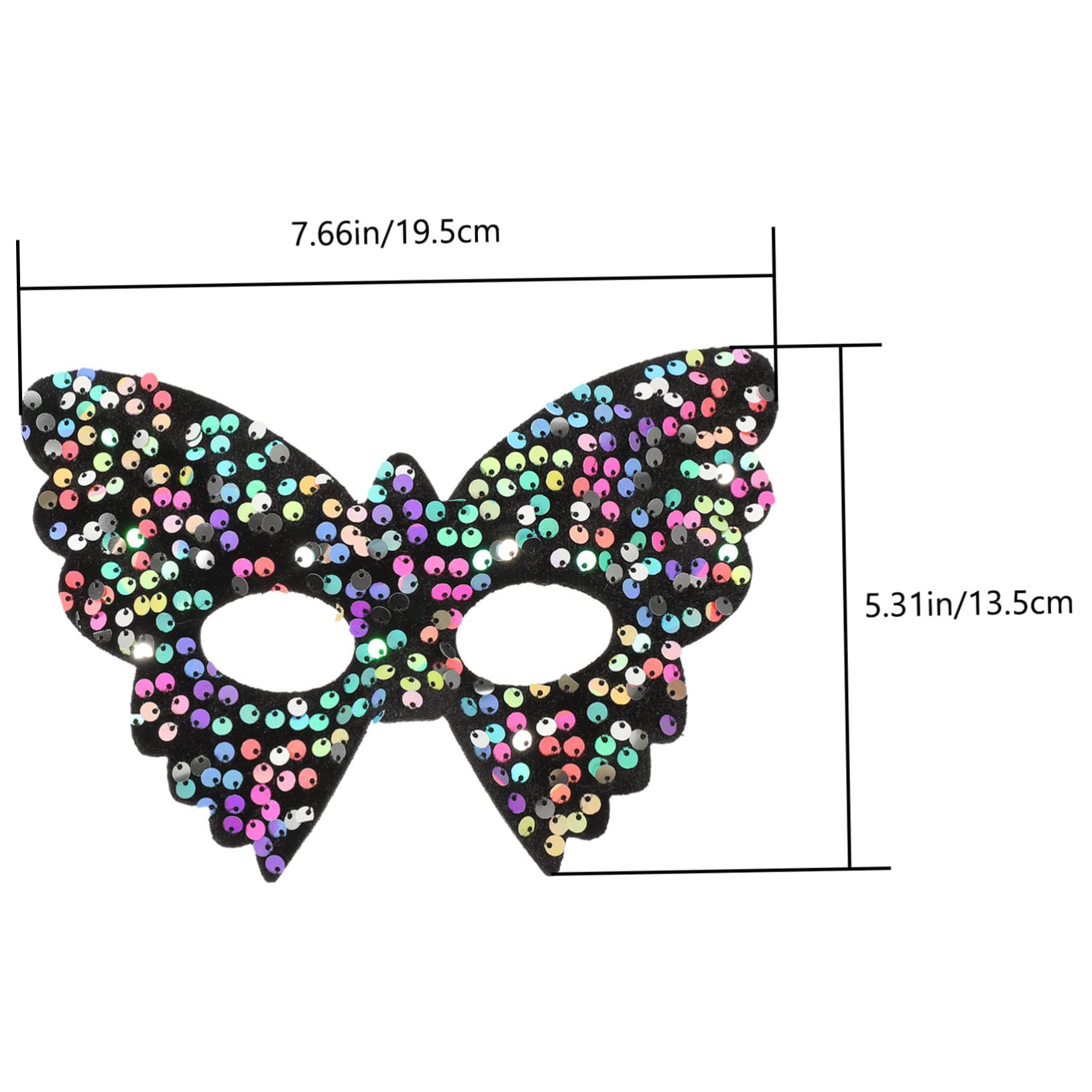 JEWEDECO Red Sequin Butterfly Mask for Women Masquerade Mask for Gras Party Ball