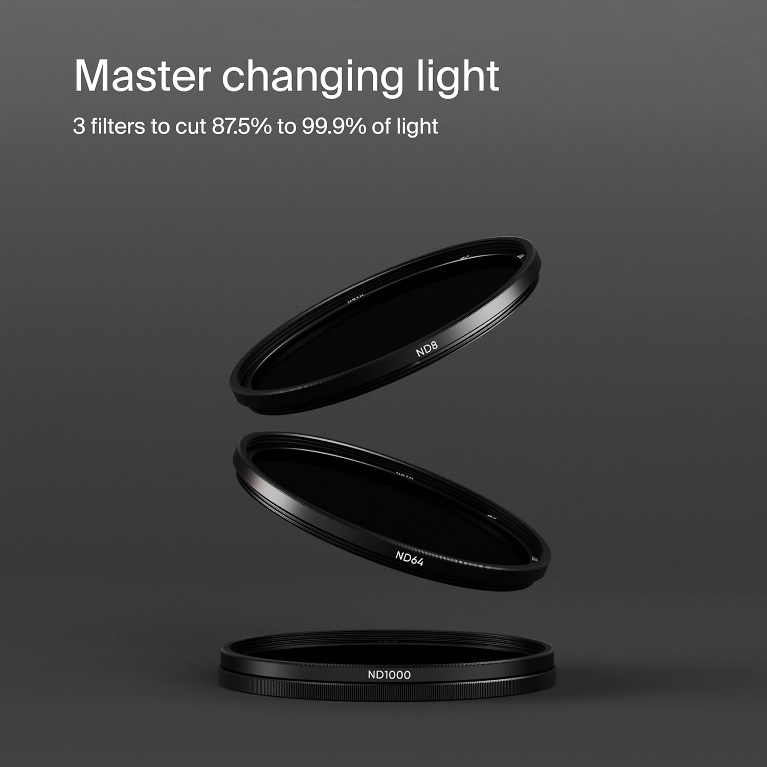 Urth 43mm 3-in-1 Lens Filter Kit (Plus+) — Neutral Density ND8, ND64, ND1000, 20-Layer Nano-Coated, Ultra-Slim Camera Lens Filters