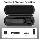 Action Pro Portable Carrying Case Compatible with DJI Osmo Pocket 3, Hard EVA Shockproof Travel Storage Case, Water-Resistant Protective Bag with Wrist Strap & Mesh Pocket, Black gallery image
