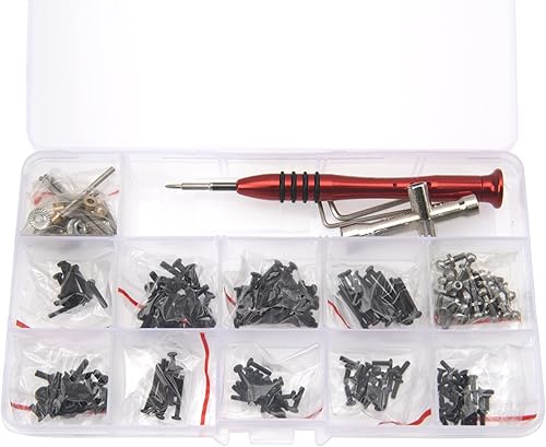 Miniatura 5 de Kit de herramientas de reparación de 260 piezas, tornillos de fijación M2 M2.5, llave hexagonal, pasadores de brazo oscilante, tornillo de cabeza