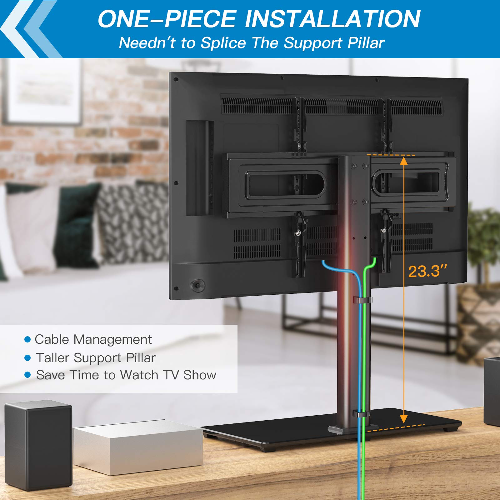 Buy Swivel Universal TV Stand Mount for 3770 Inch LCD OLED Flat/Curved