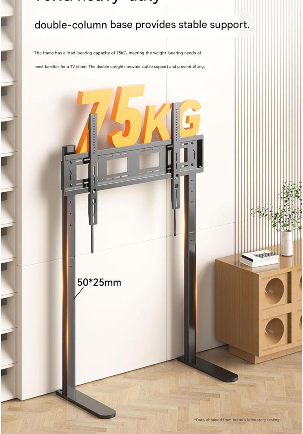 Adjustable TV Stand for 40-85 Inch TVs, Sturdy LCD Mount with Anti-Slip Feet, Wall-Mount Compatible, Space-Saving Design for Ultimate Home Entertainment.,1m