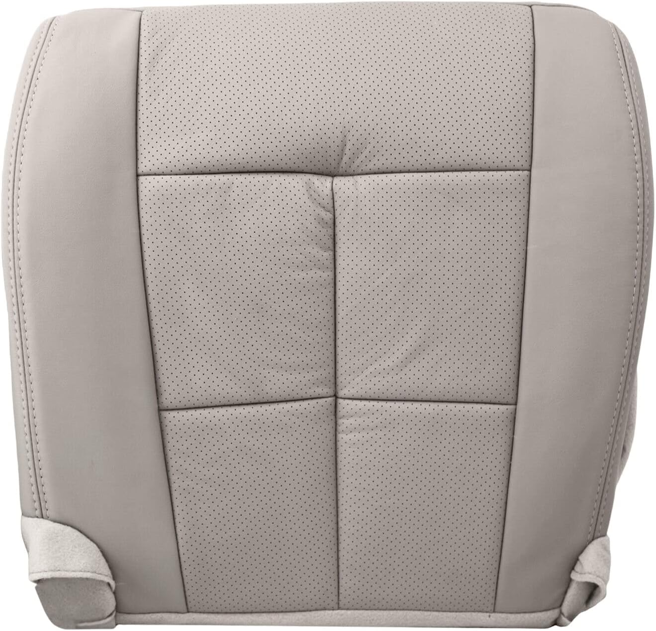 2007 to 2013 Lincoln Navigator Passenger Bottom Leather Seat Cover in Light Gray