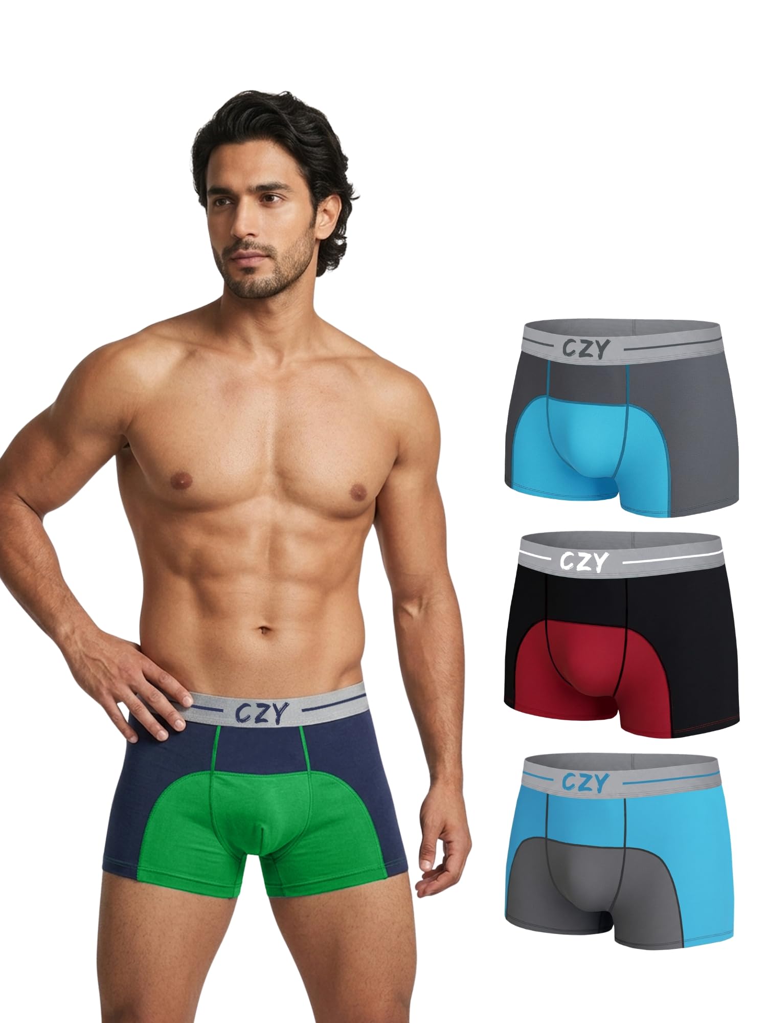 czy AyurFlow Premium Microfiber Men's Trunk | Aloe Vera & Tulsi Infused Fabric | Anti-Bacterial Anti-Rash Underwear for Men | Cooling Quick Dry Breathable Stretchable Boxer Trunk | Pack of 4-picture-17