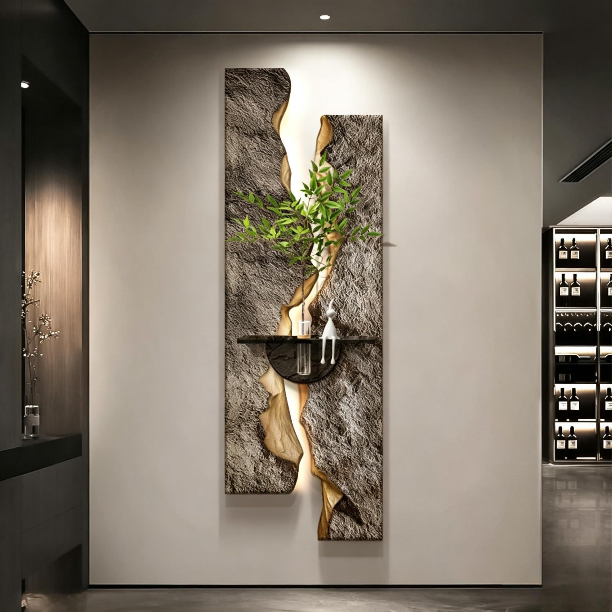 Lienzo 3D LED de arenisca para decorar el salón y el dormitorio