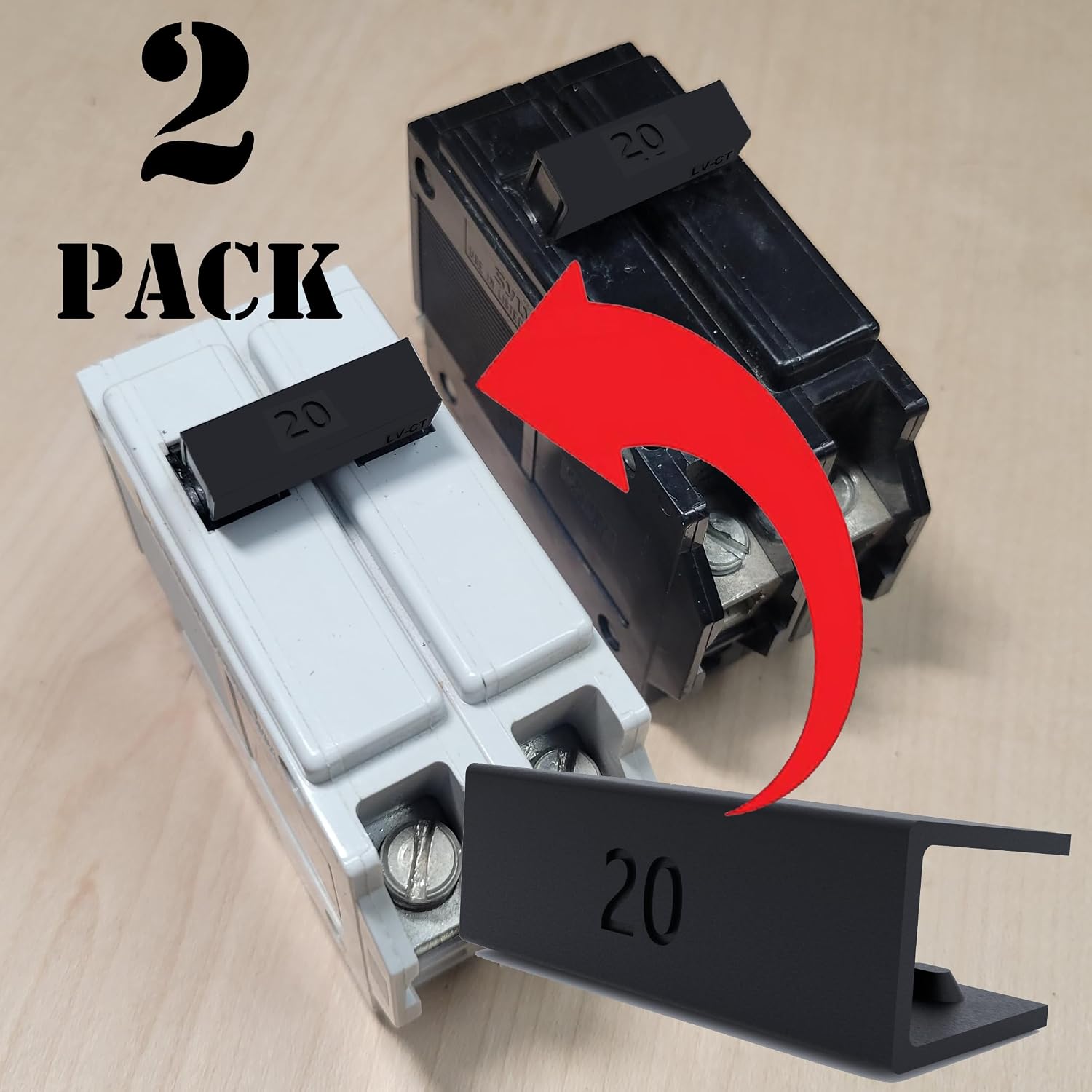 Handle Tie QBHT for 2 Pole QBH Type Commander CEB Sylvania Eaton Bolton Breaker Common Trip (20 Amps)