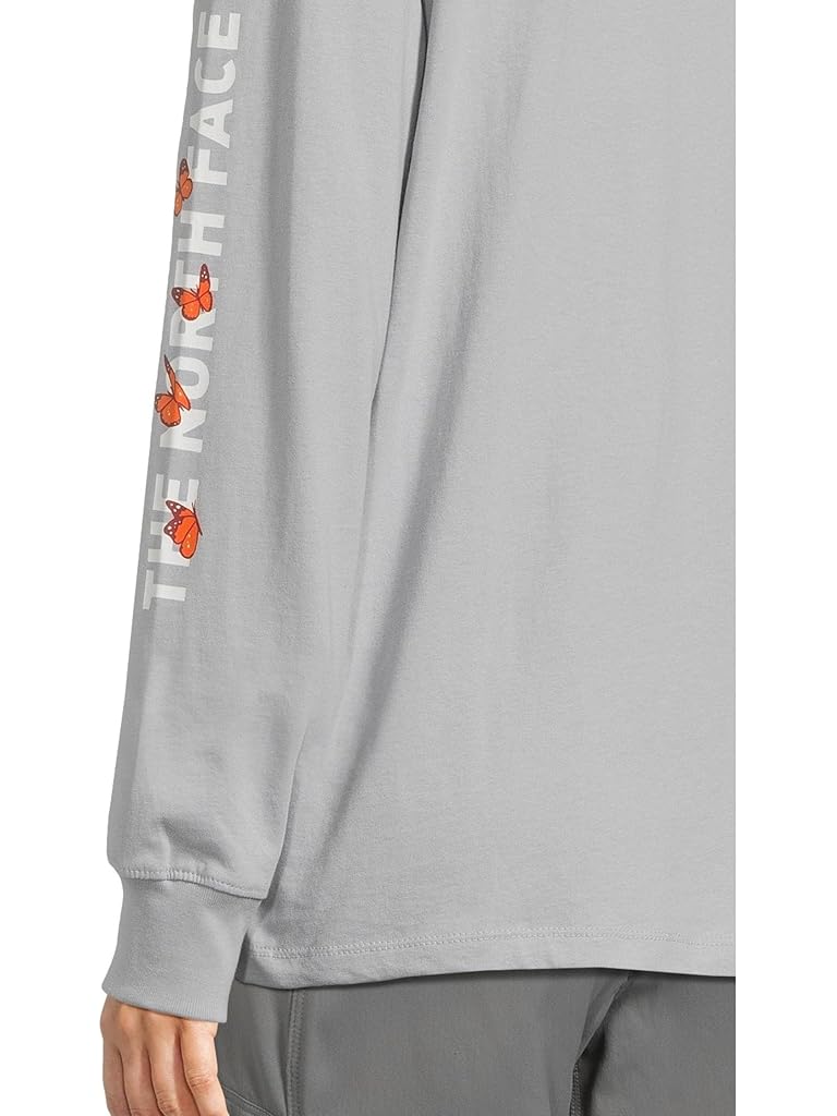 Gray The North Face Evolution Butterfly Long Sleeve Tee - Graphic