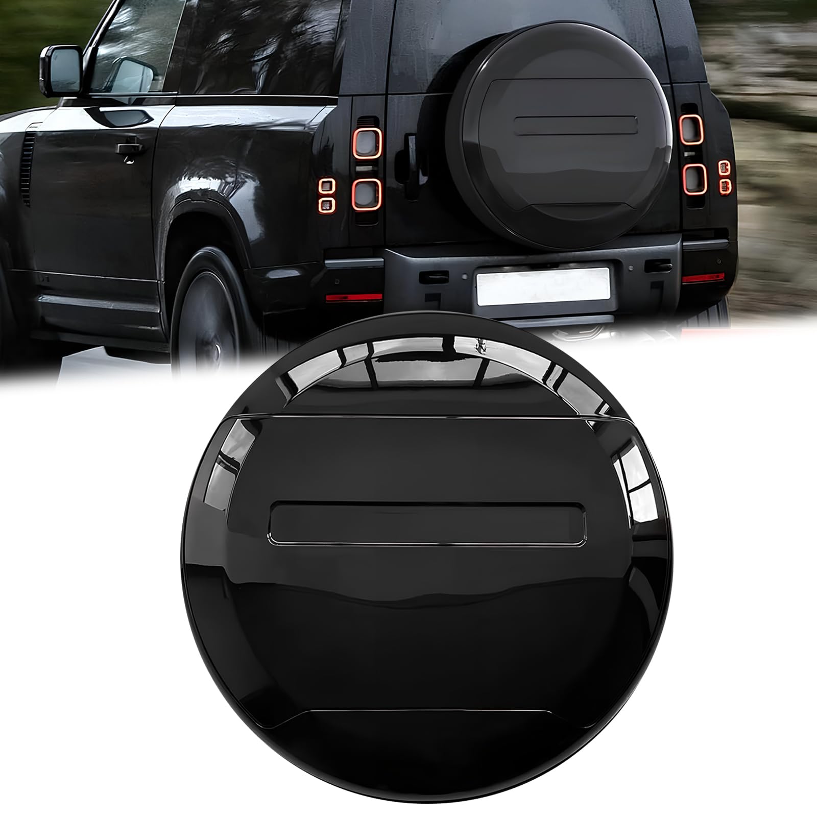 Ersatzreifenabdeckung, passend für Land Rover Defender 90 110 130 2000–2025, Ersatzradabdeckungen, Auto-Außenzubehör, Auto-Hinterrad-Ersatzreifen-Schutzabdeckung