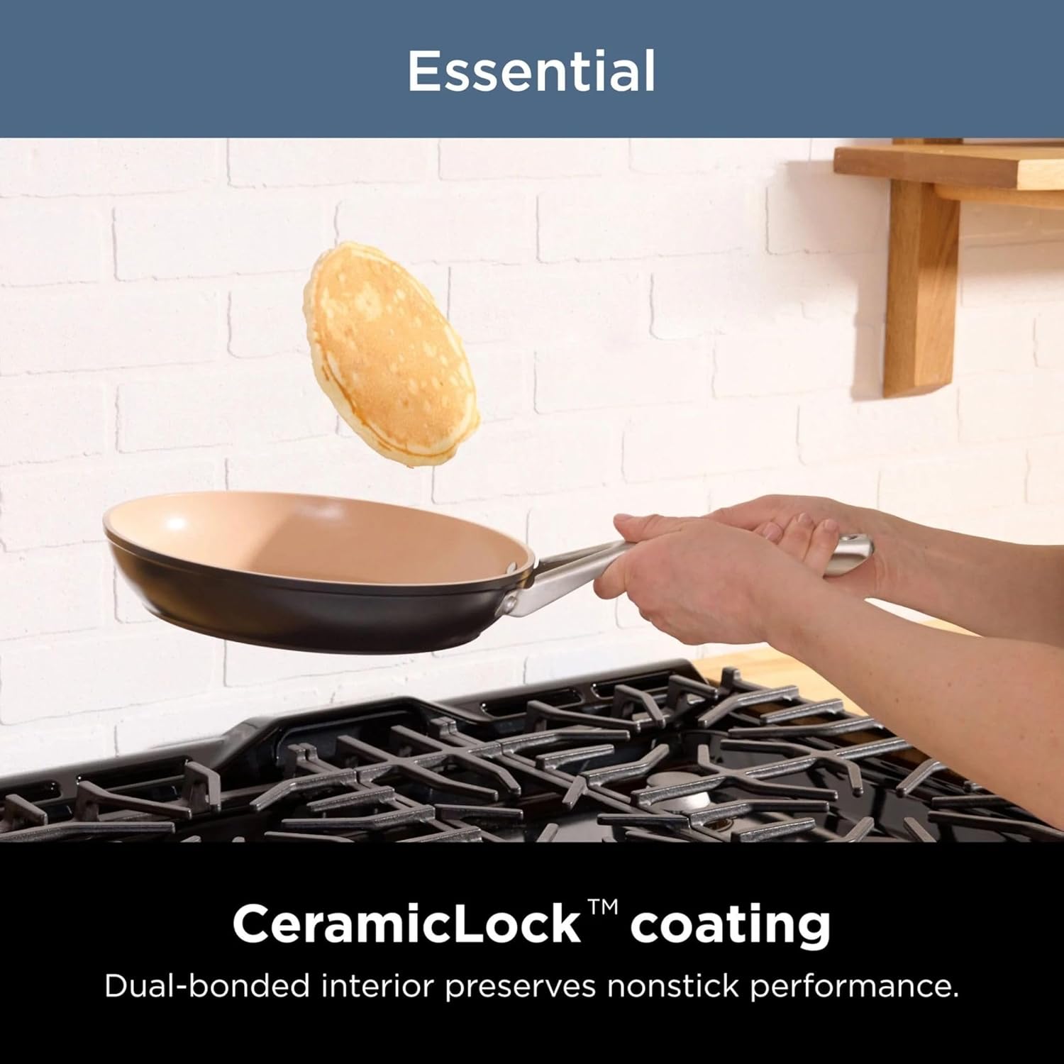 Extended Life 12-Piece Ceramic Cookware Set, Nonstick Pots and Pans, PFOA & PFAS Free, Oven Safe to 550°F, Induction Compatible