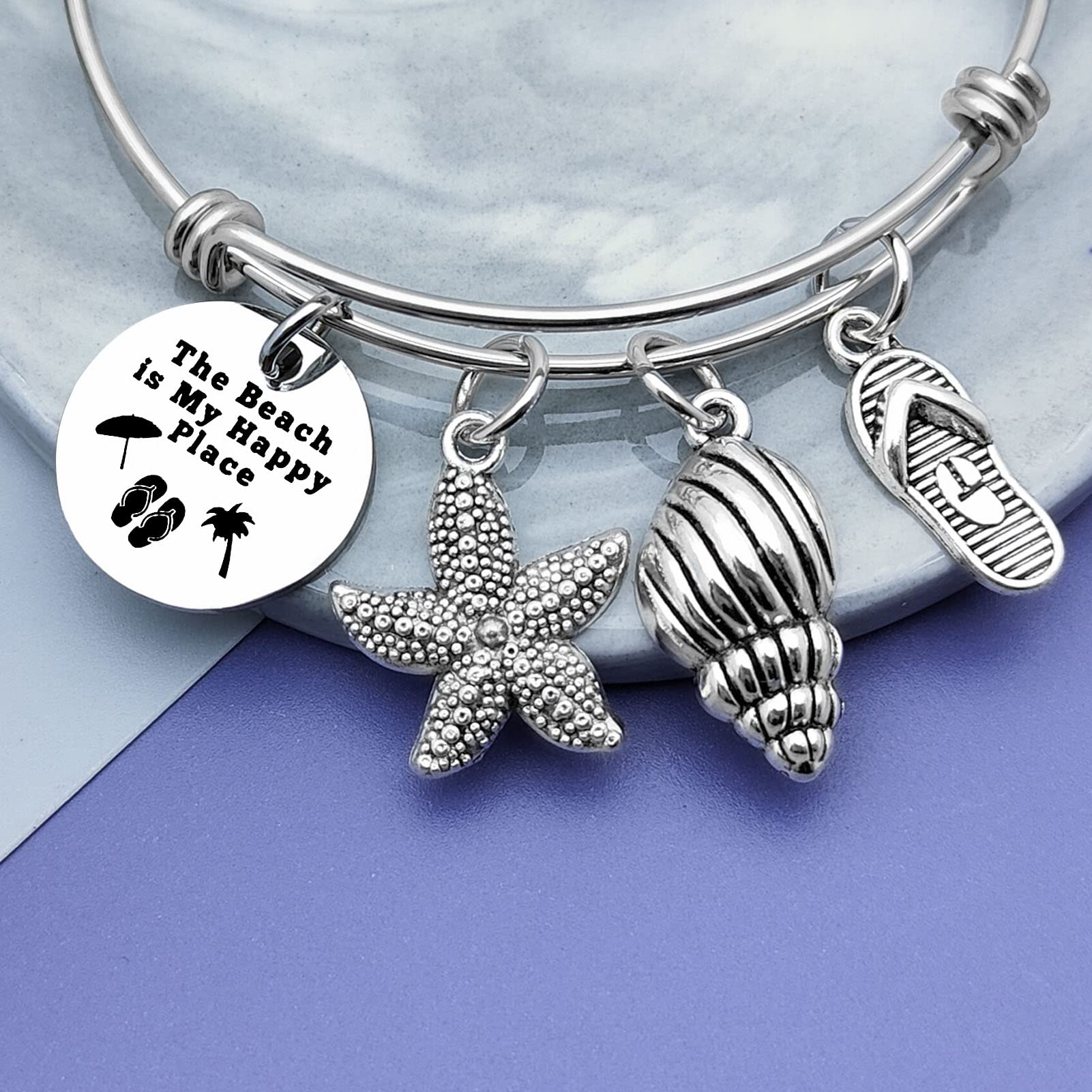 Vadaka Beach Gifts for Women Beach Lover Bracelet Jewelry Beachs Themed Gifts for Friend Ocean Themed Gift for Beachs Lover Birthday Christmas Graduation Gift for Women