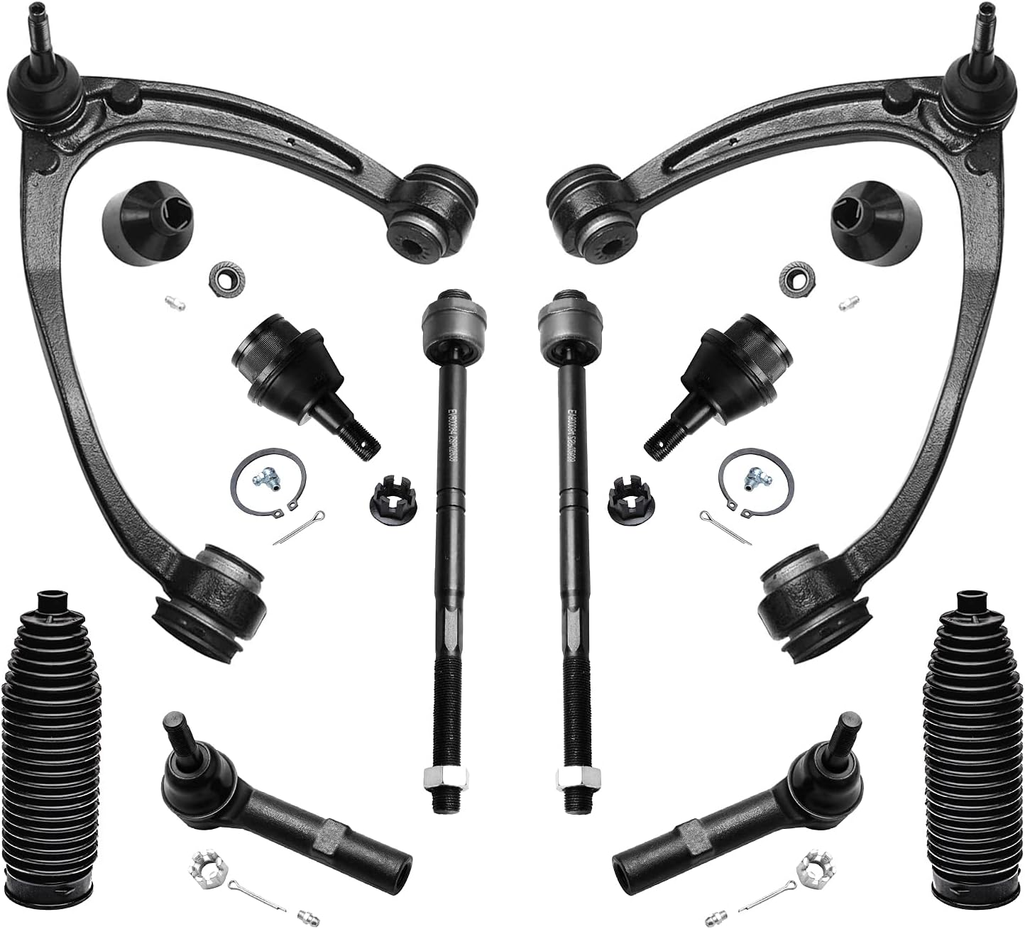 Complete 10Piece Front Suspension Kit Both (2) Front Upper Control