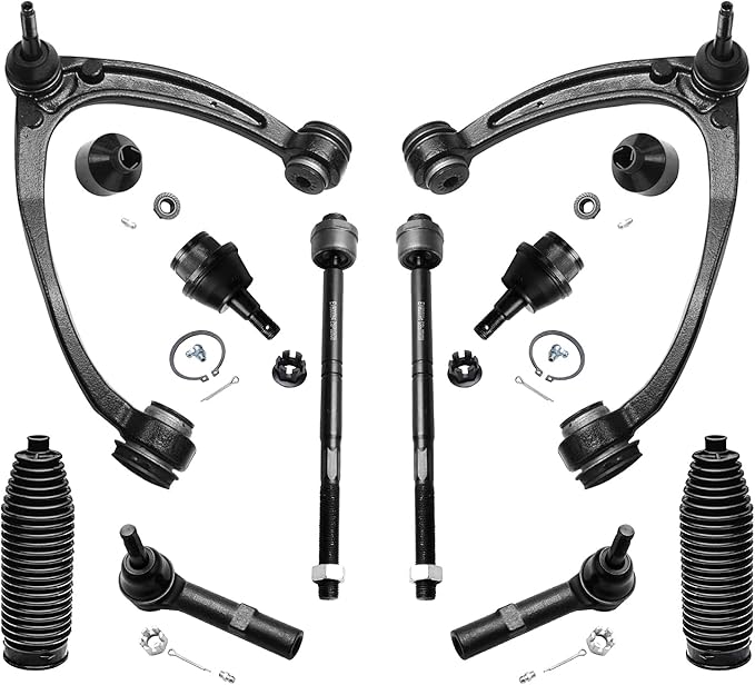 Complete 10Piece Front Suspension Kit Both (2) Front Upper Control Arm & Ball Joints, 2 Lower