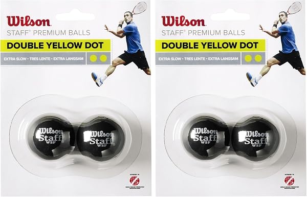 Wilson WRT617000 Balle de Squash, Staff, 1 Pièce, Bleu, Noir - 4