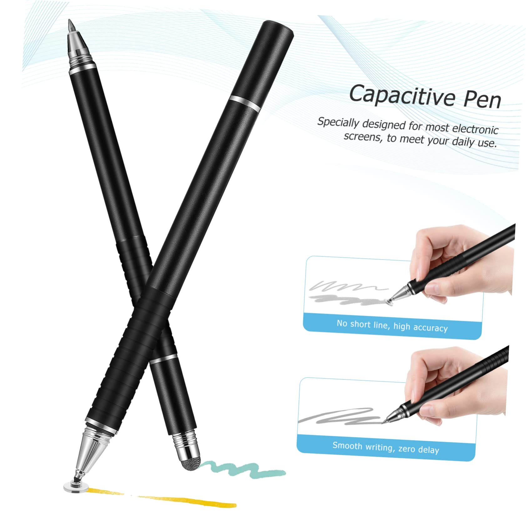 UKCOCO 6piezas Lápiz Capacitivo Delicado para Pantallas Táctiles Diseño Portátil y Ligero Herramienta De Escritura Electrónica Compatible Tablets y Móviles