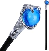 Vista 1 de Disfraces de Halloween, bastones para caminar, garra de dragón de fuego azul, varitas de orbe para caminar, bastón para fotos, accesorios decorativos