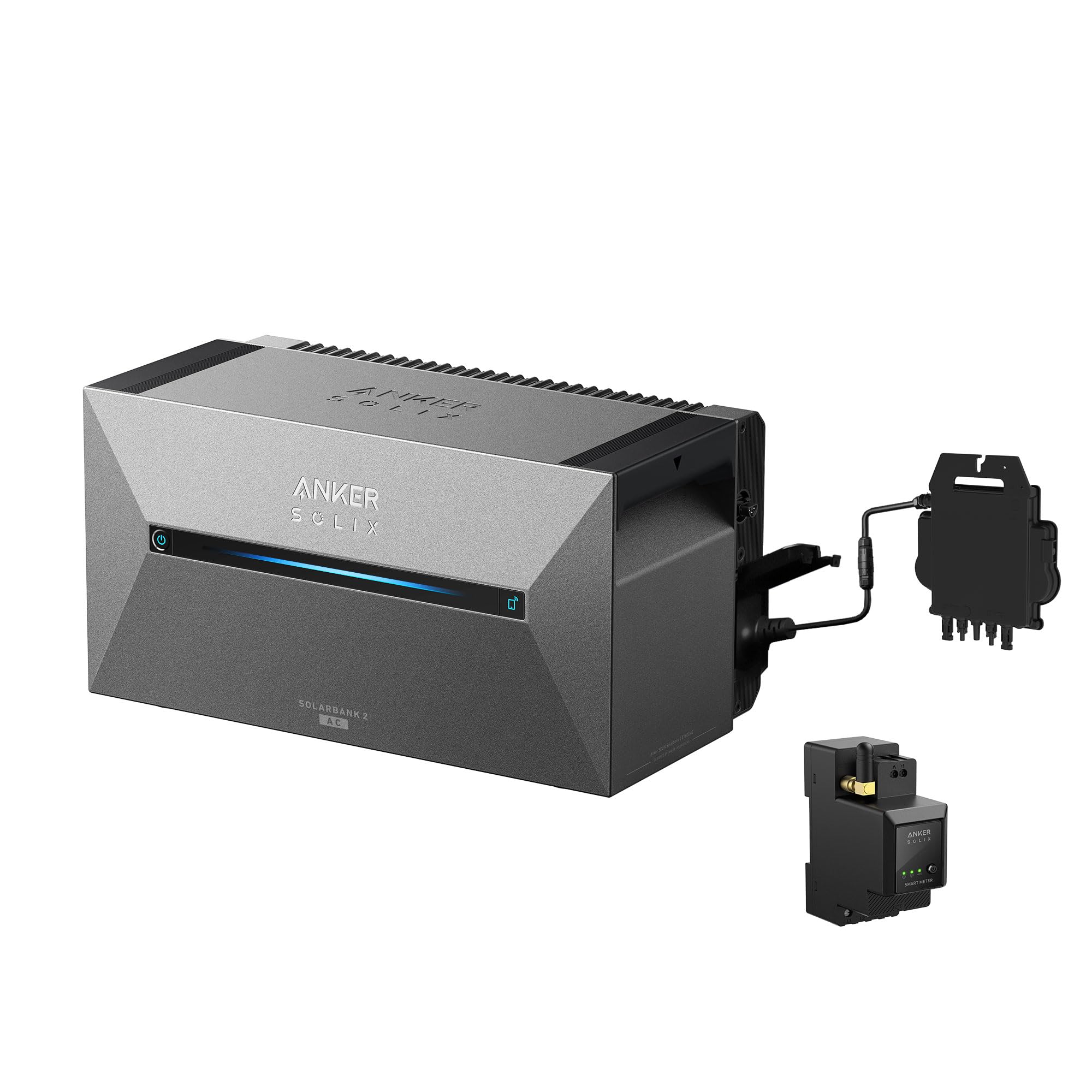 ALLDREI® Solarbank 2 E1600 AC Speicher für Balkonkraftwerk, All in One Stromspeicher 1,6kWh mit Wechselrichter, Komplettset mit EZ1 Wechselrichter & Smarten Zähler, 0% MwSt.