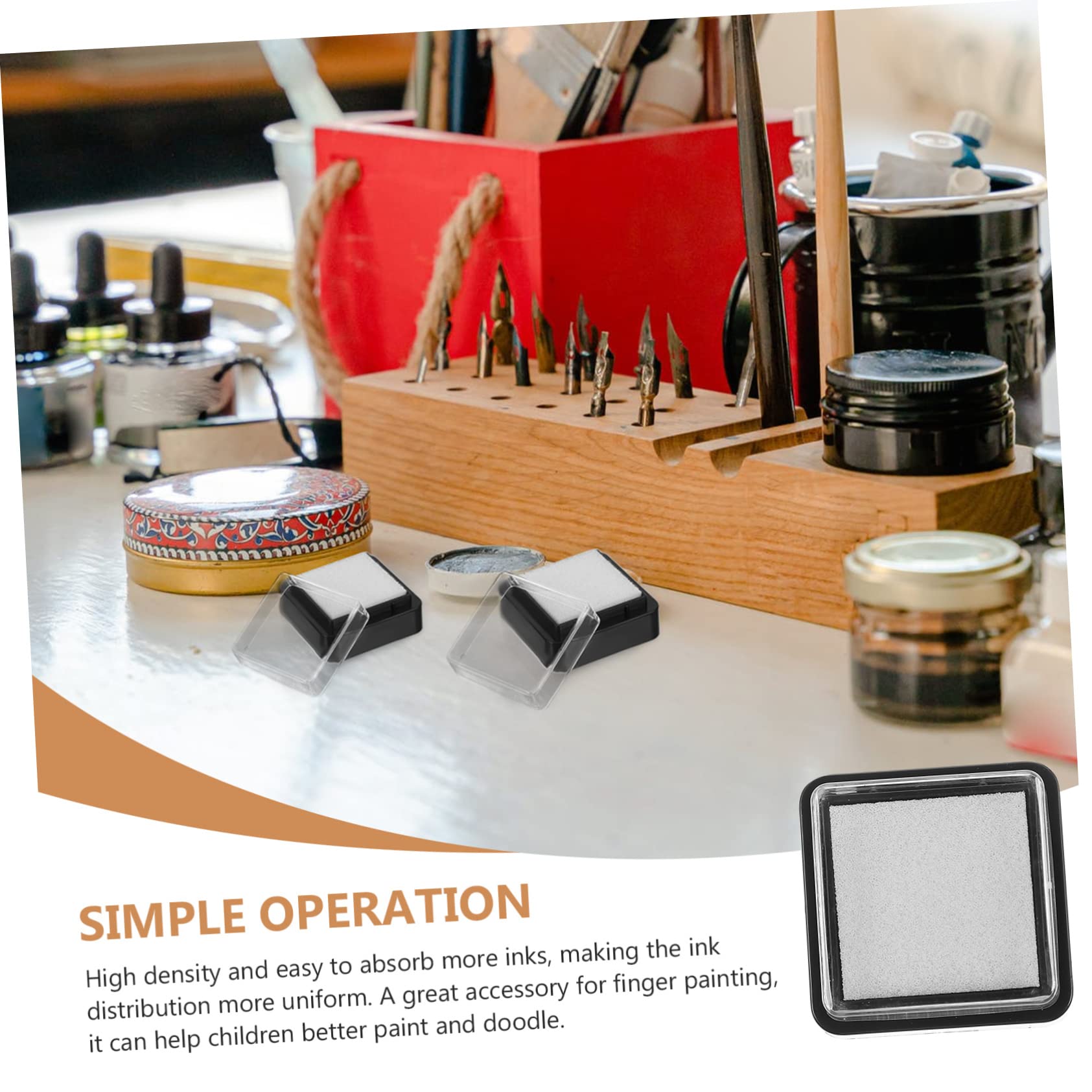 Tampon Encreur Vierge Extra Large Pour Empreintes Digitales De Bébé