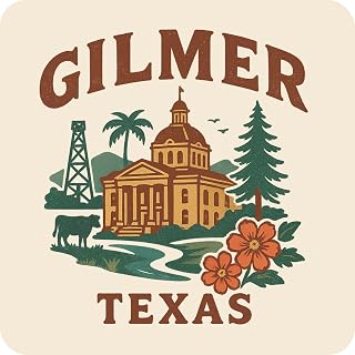 Gilmer Texas Souvenir Vinyl Sticker – Destination Travel Keepsake Collectible 3-Inches Wide