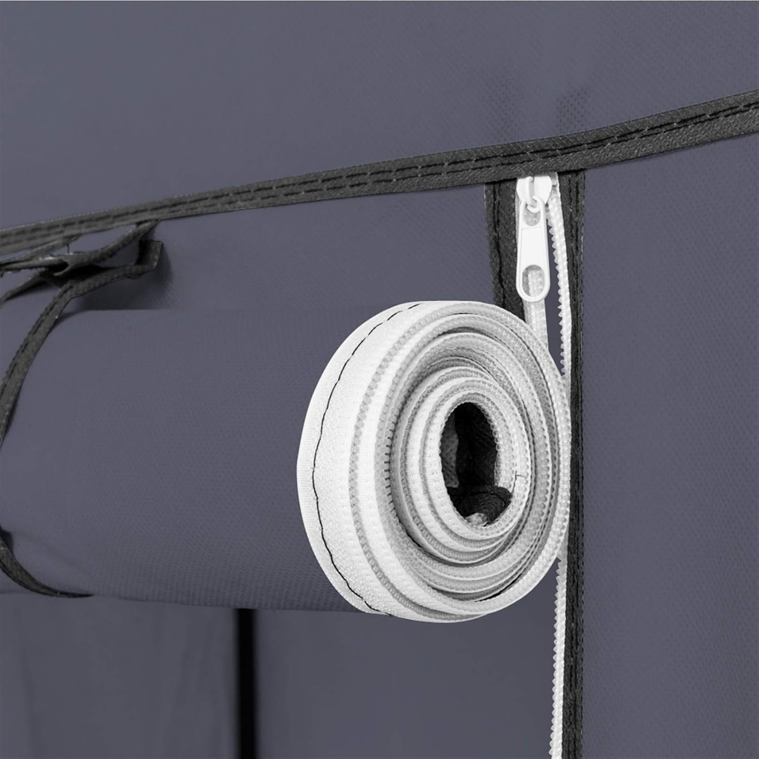 67" Clothes Closet Portable Wardrobe Clothes Storage Rack 12 Shelves 4 Side Pockets Grey for Bedroom