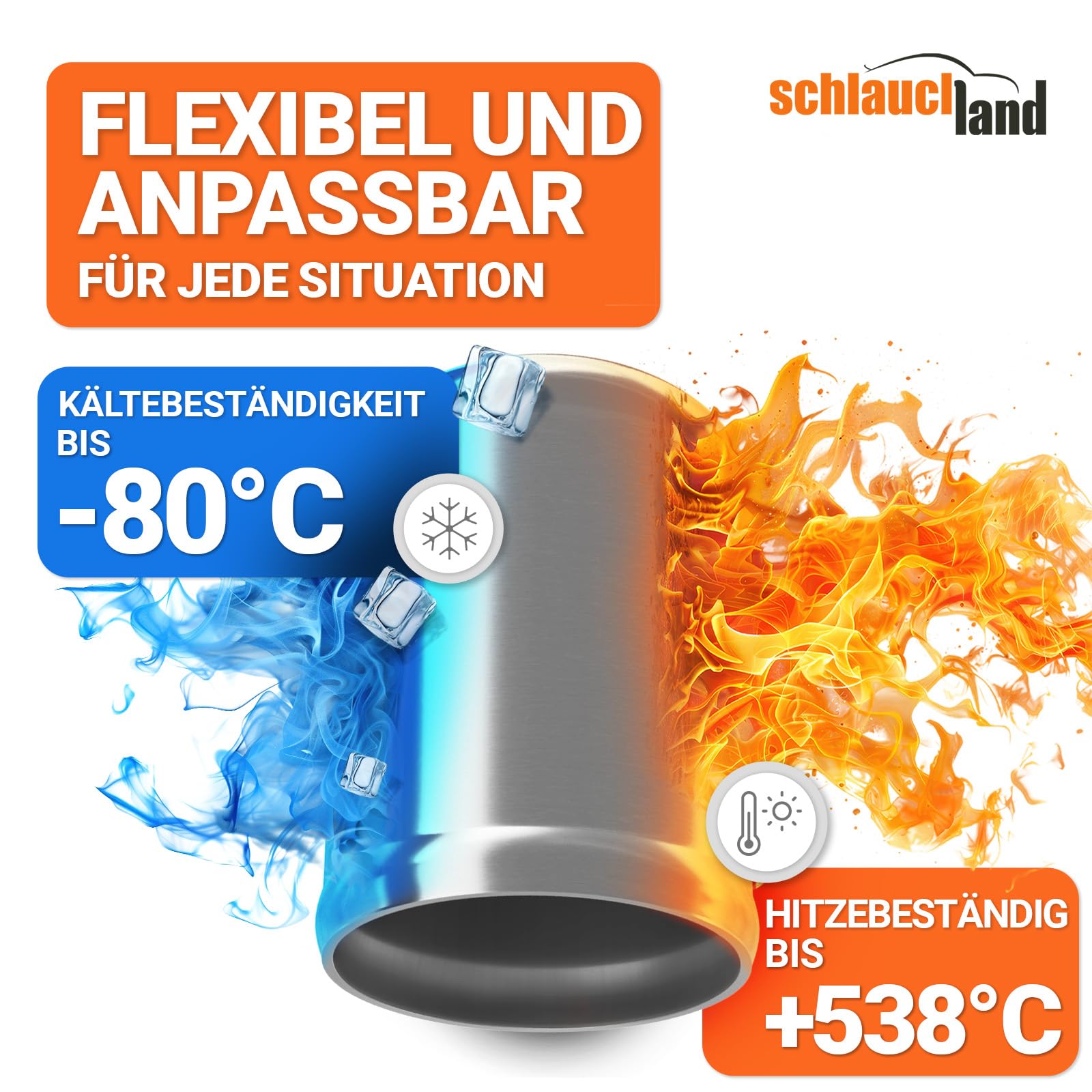 2 Stück | 10cm Edelstahl-Rohr AD-Ø 38mm poliert & gebördelt V2A 1.4301 INOX | AUSWAHL 1-10 Stück & 13-200 mm Durchmesser | Edelstahl Rohr Motor KFZ Kühler Silikon Schlauch-Verbinder | PREMIUM