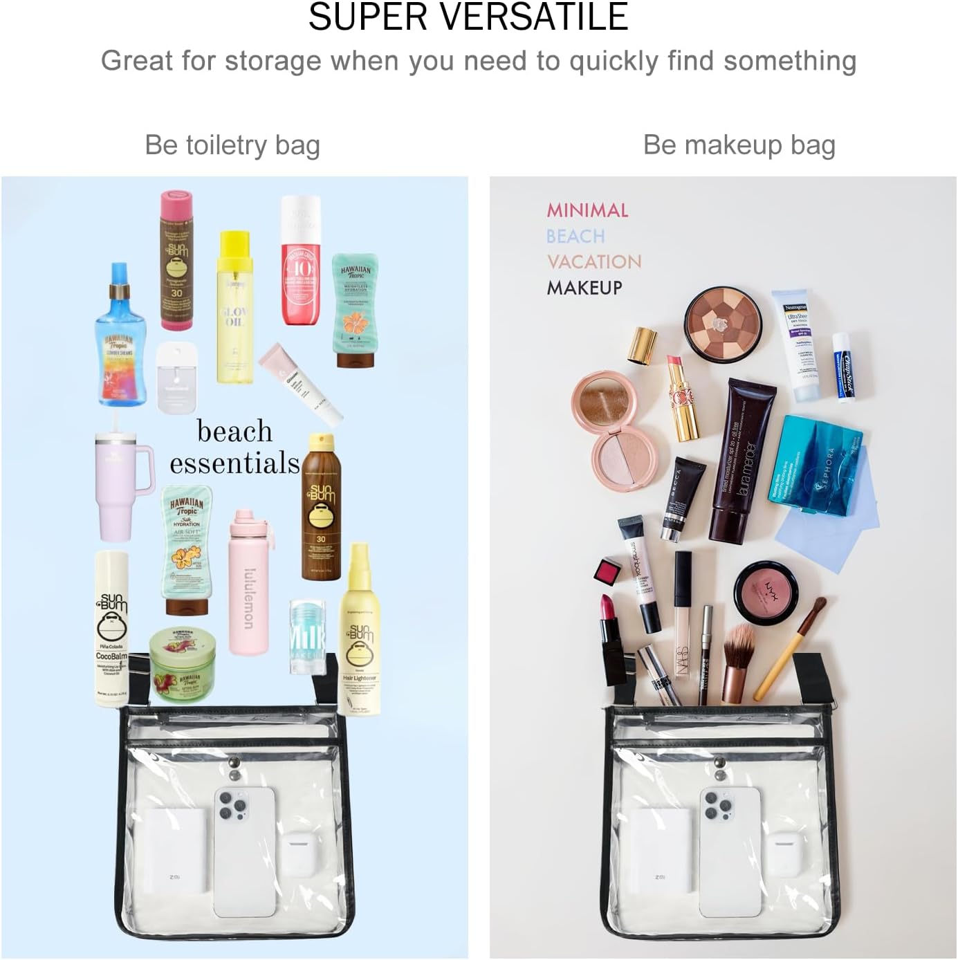 Bluome Clear Bag for Stadium Events 12 x6 x12, Clear Crossbody Purses for Women Concerts Stadium Approved Work Beach - Image 5