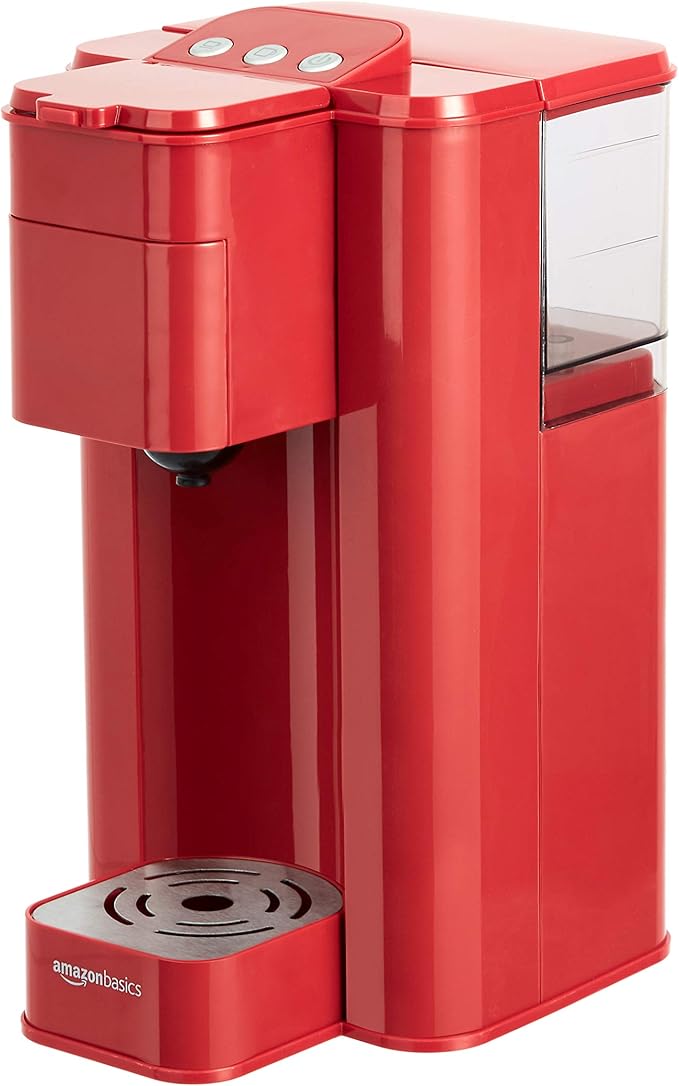 Amazon Basics Single Serve Capsule Coffee Maker, Red Home