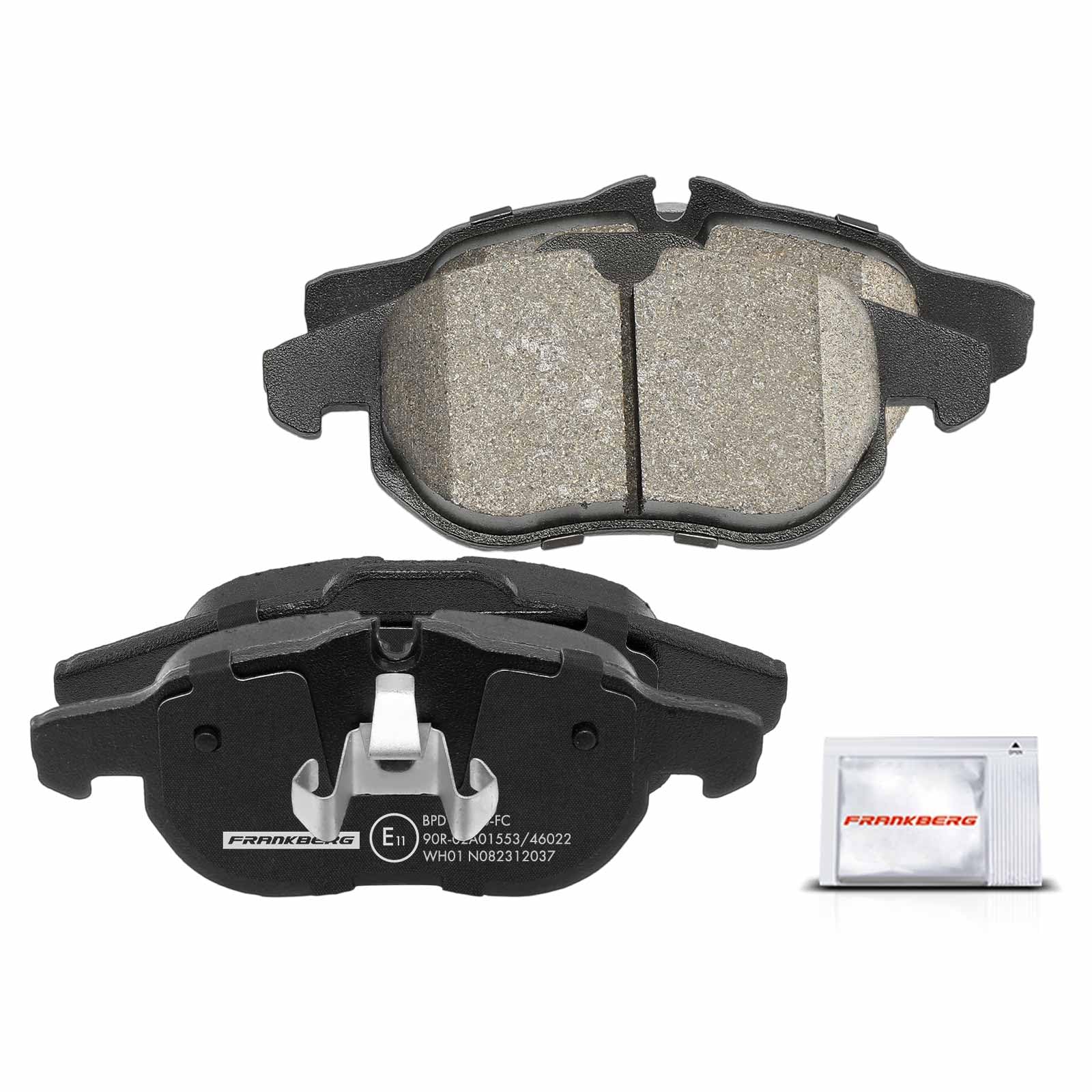 Frankberg 2x Discos de freno + 4x Pastillas de freno Eje delantero Compatible con A.u.r.i.s E15 2.0L 2.2L 2006-2012 A.u.r.i.s Combi E18 2.0L 2013-2015 Verso R2 1.6L-2.0L 2009-2018 Replace# 0446502280