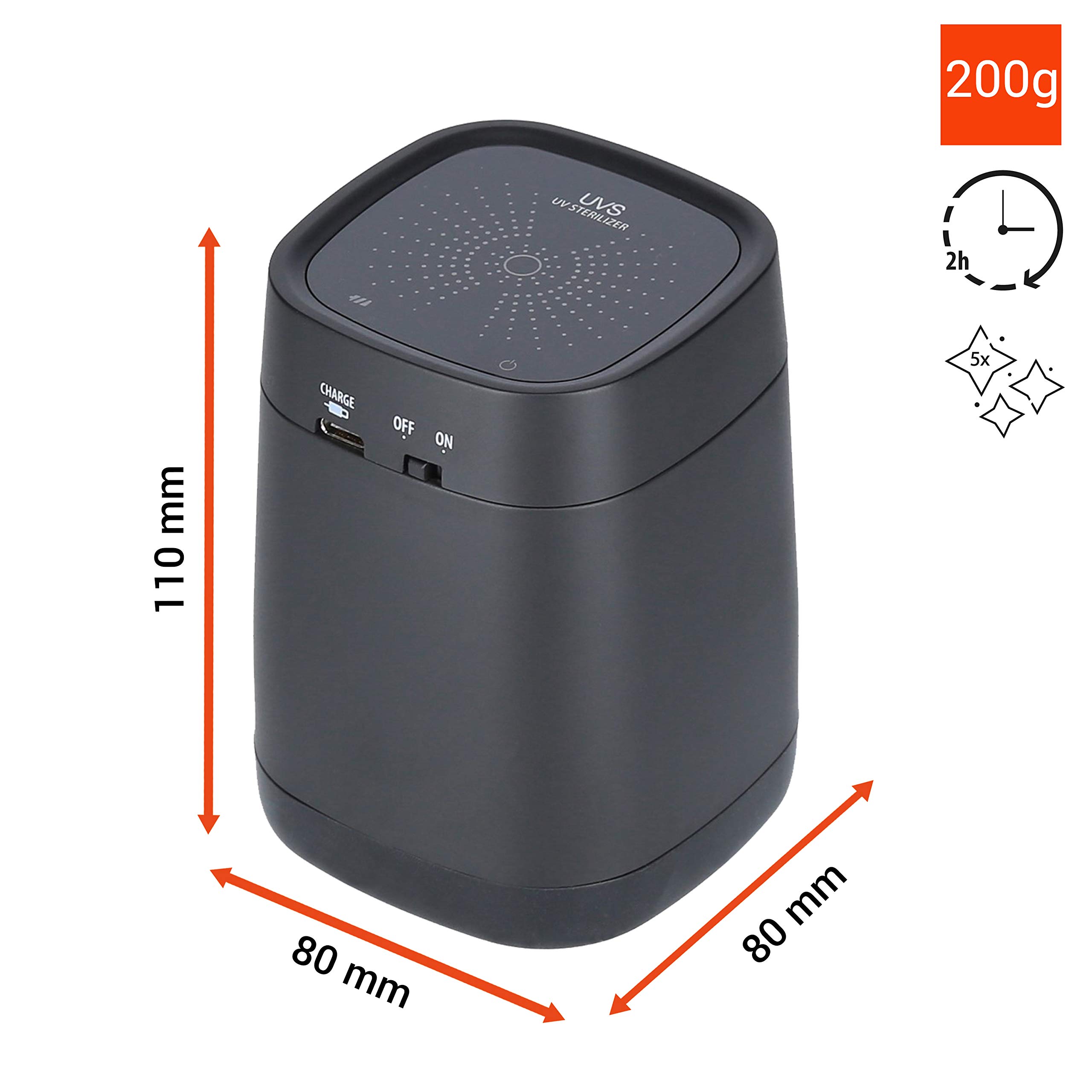 celexon Sterilizer für Mikrofone - schnelle und sichere Reinigung Ihres Handmikrofons via ION-Desodorierungsfunktion und UV-C Strahlung - inkl. Akku