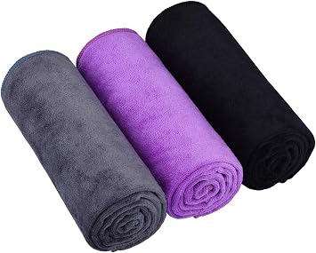 HOPESHINE Gyms Yoga Towels Soft Absorbent & Fast Drying 3-Pack