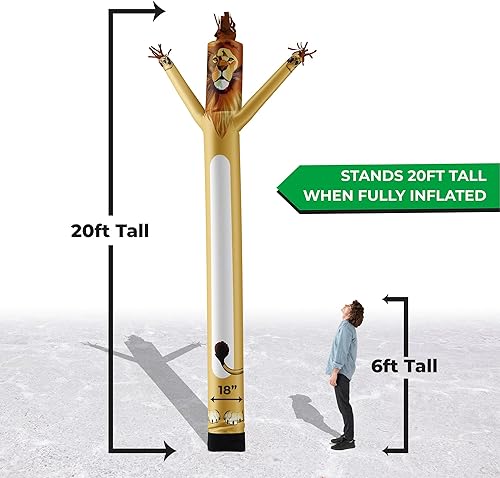 Miniatura 132 de LookOurWay Air Dancers Inflatable Tube Man Attachment - Wacky Waving Inflatable Dancing Tube Guy for Business Promotion - Blower Not Included