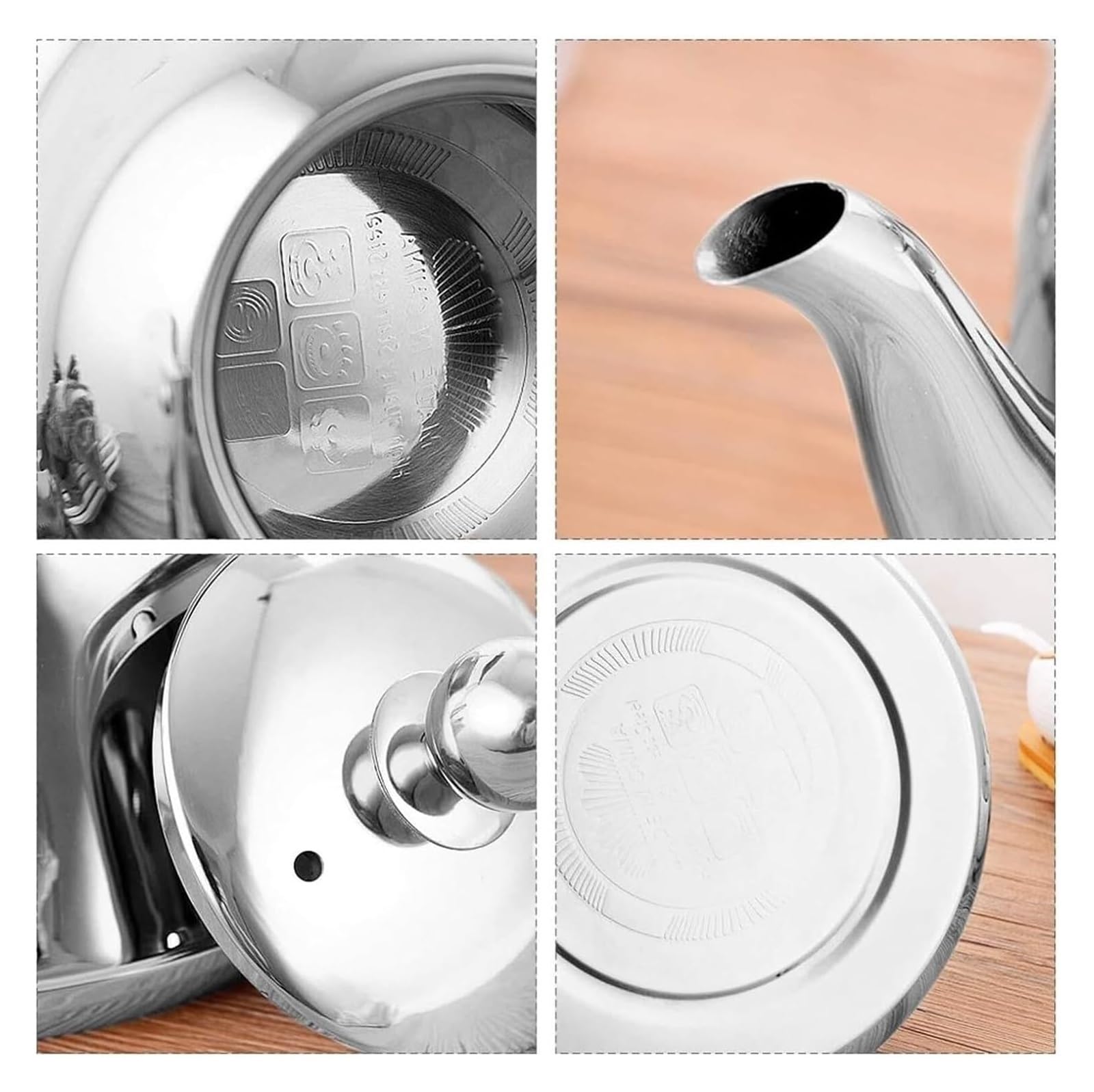 Czajnik gazowy indukcyjny Gwiżdżący czajniczek ze stali nierdzewnej do płyty gazowej(Silver,5L)