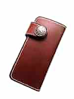 二つ折り財布　レザー　本革　ハンドメイド　手縫い　男女兼用 イタリアンレザー】手縫いのアミュレット（二つ折り財布