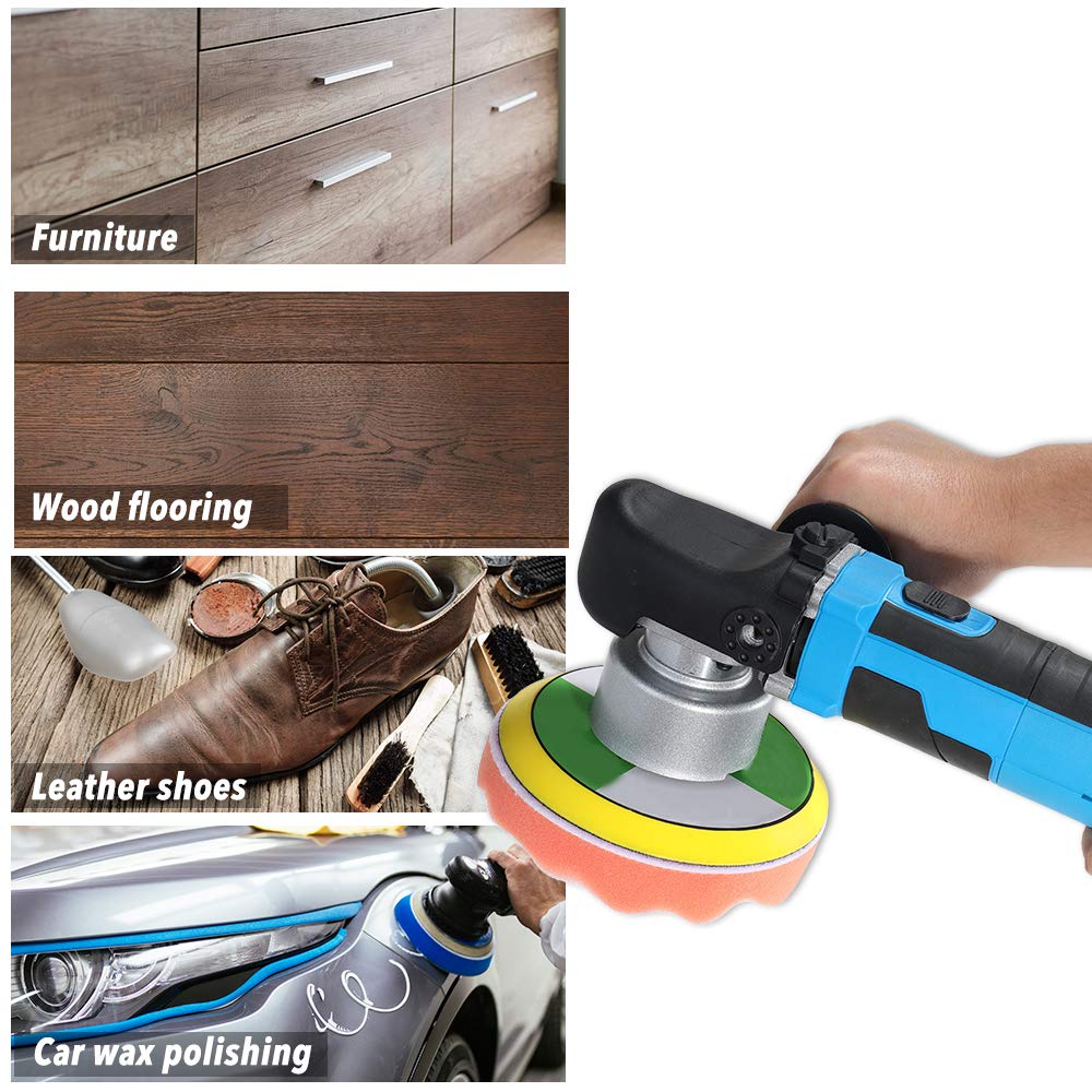22 Sztuk/zestaw Linga samochodowa Pad 150mm Buffing Woskowanie Łódź Samochód Polski Wiertło Usuwa zadrapania(Type1)