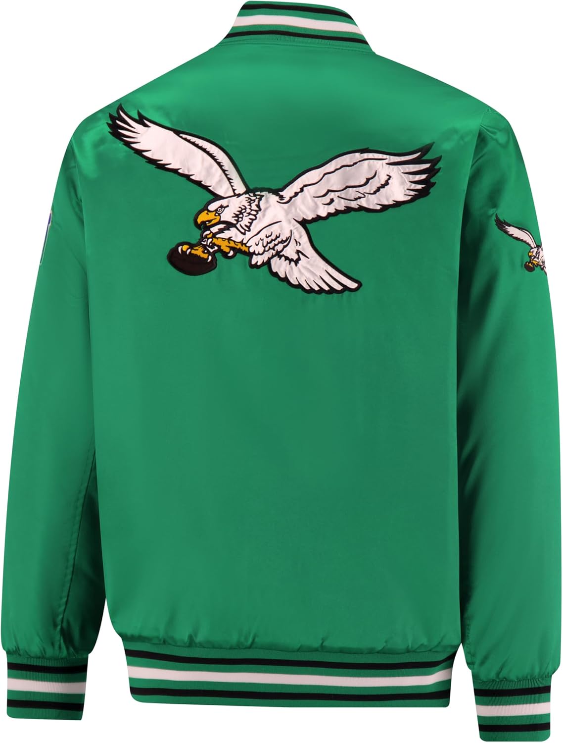 Ultra Game Mens NFL Official Supreme Heritage Satin Jacket - Image 3