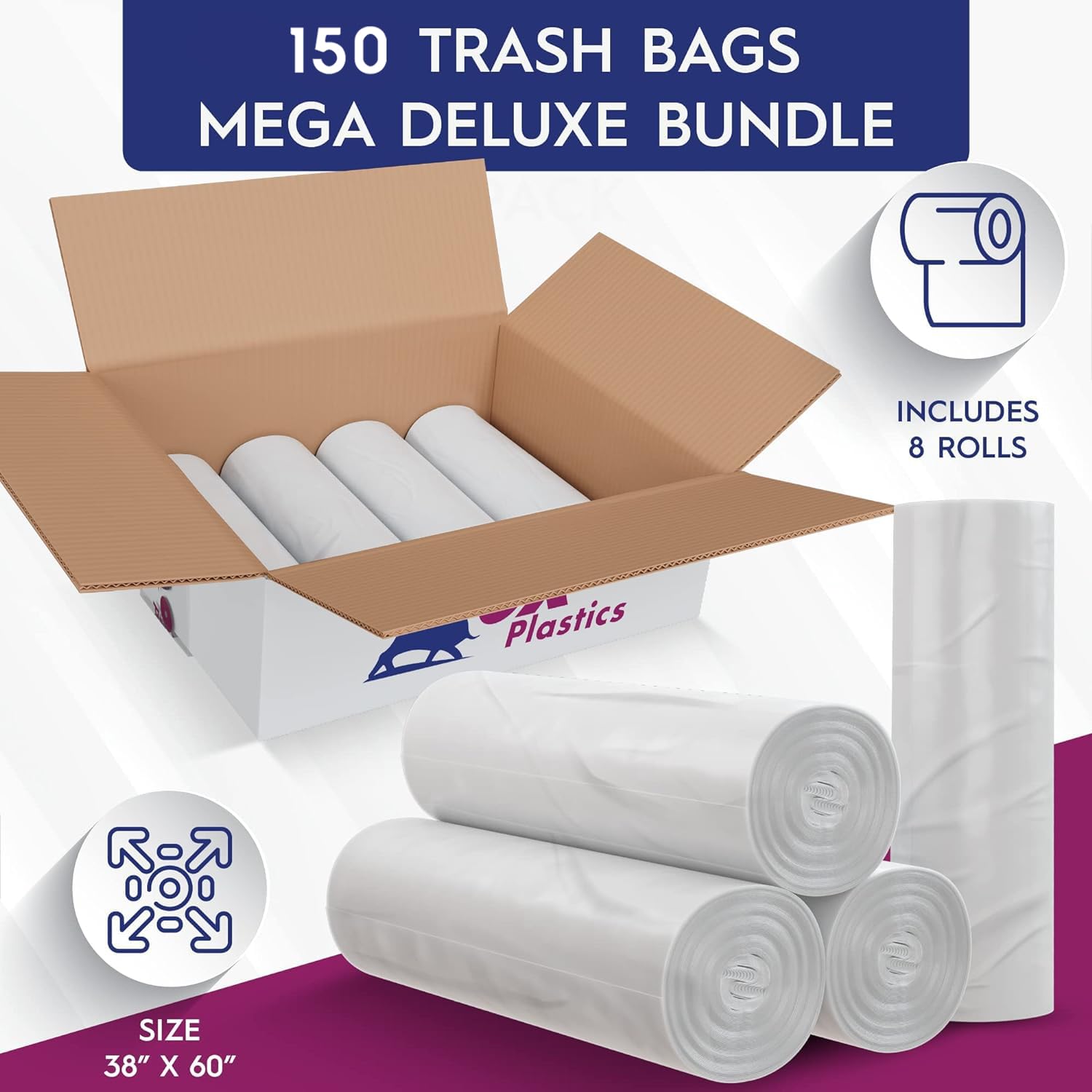 Inteplast Group High-Density Commercial Can Liners, 33 Gal, 13 Mic, 33 - View #5